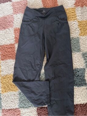 Prana Black Track Pants with Front Pockets